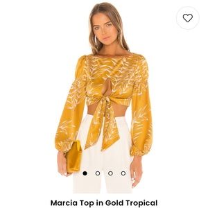 Camila Coelho Marcia top in Gold Tropical. Never worn!